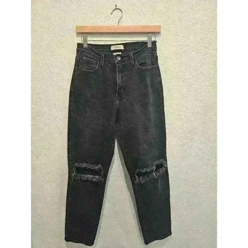 Vibrant MIU Black/Gray pant. High wasted. Size 9/ .28